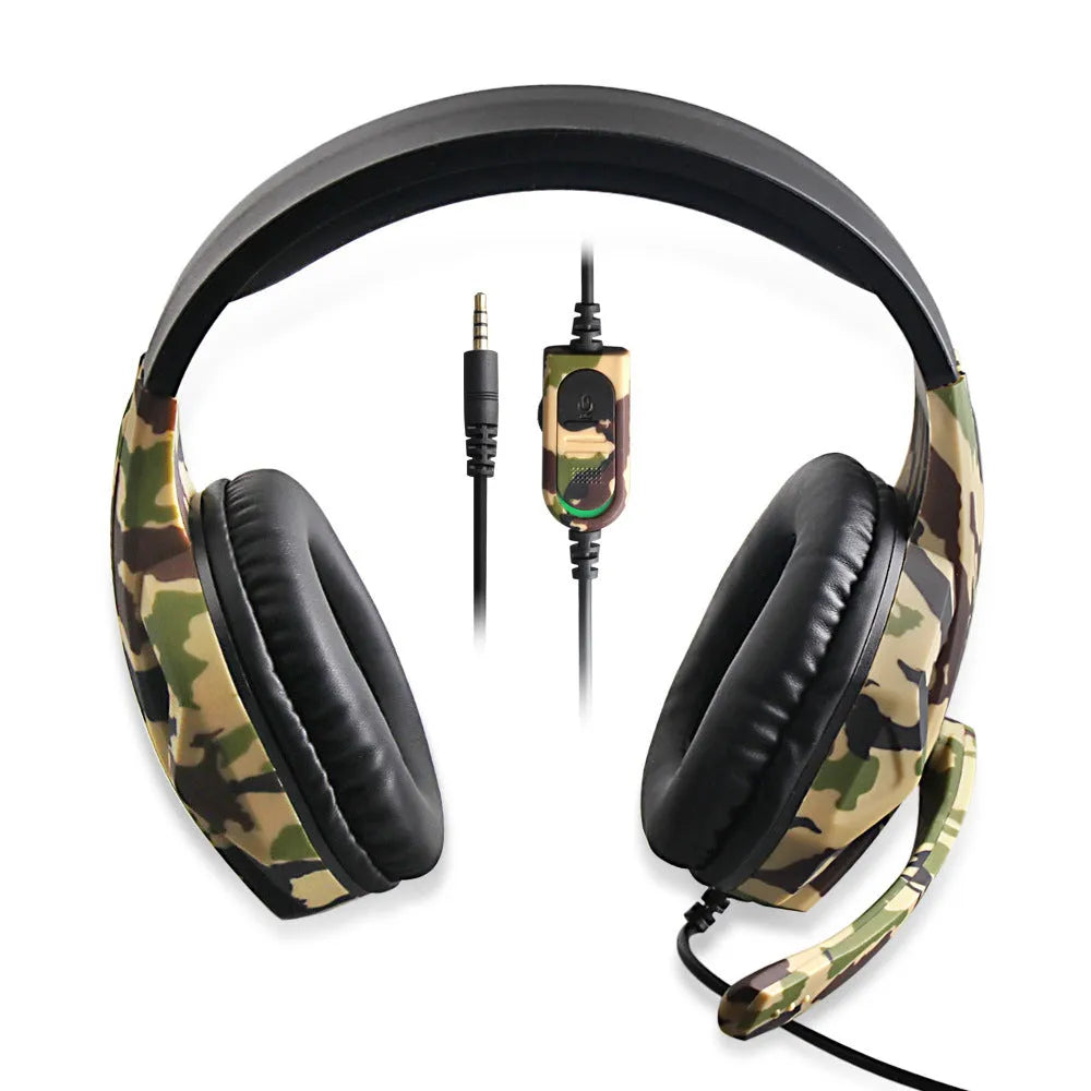 Green PS4 wired gaming headset over-ear design with 3.5mm connector and built-in microphone