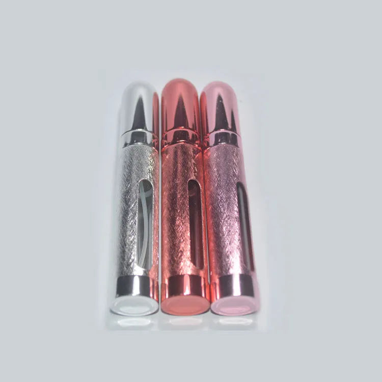 12ml aluminium portable perfume bottle with glass liner in six colour options.
