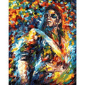 DIY digital painting canvas with body art design measuring 40×50cm with painting brushes