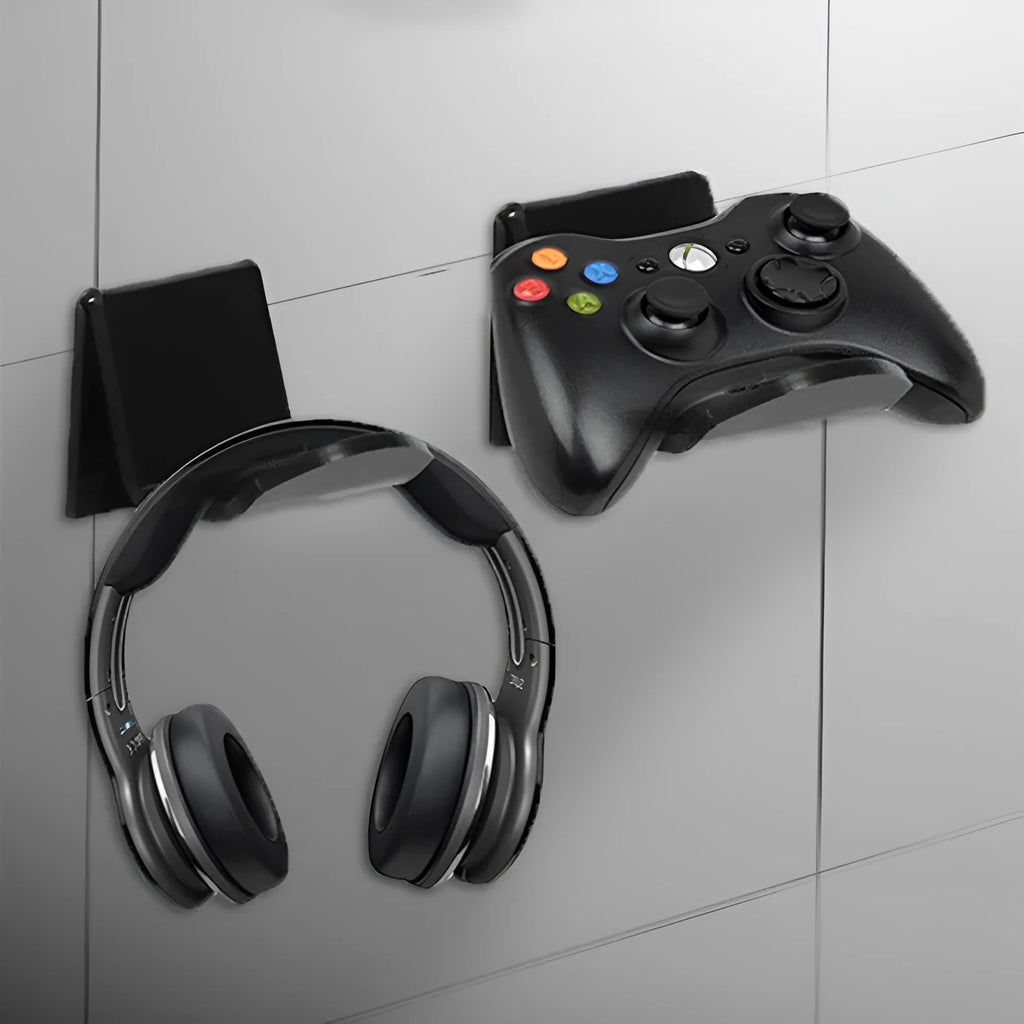 Universal game controller mounting bracket in black, white and transparent colours for Nintendo Switch, PS4 and PS5