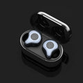 Wireless Bluetooth earbuds and charging case in one of six colours: Coffee, Coppery, Grey, Purple, Red, or Silver.