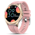 S20 smart fitness bracelet with colour touchscreen on wrist, shown in black, grey, and pink colour options.