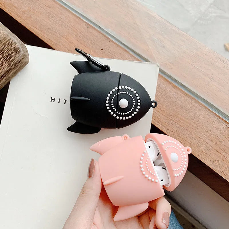 Pink silicone protective case for AirPods 2 compatible wireless earbuds
