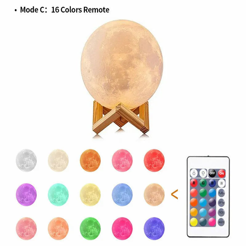 Night light with 16 colour options and size choices from 8cm to 22cm