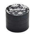 Four-layer T6 CNC aluminum alloy grinder with keychain razor bottle opener USB charging light and cash check lamp in black