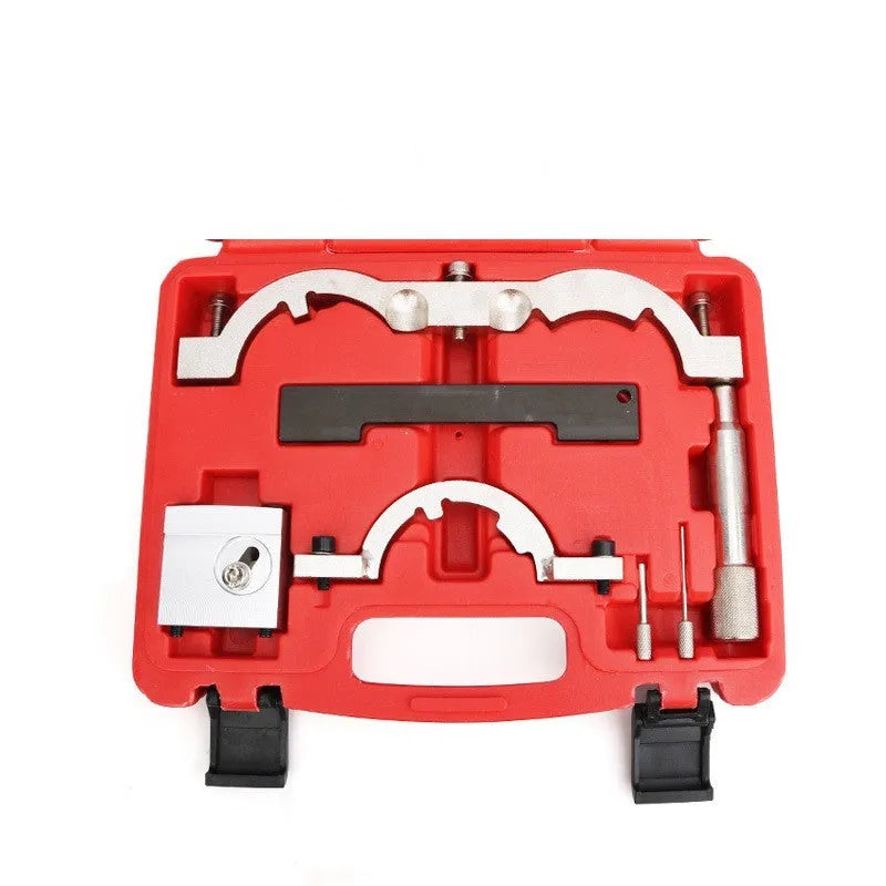 Red chrome-vanadium steel timing tool kit for Opel 1.4T Oncla LUJ engine.