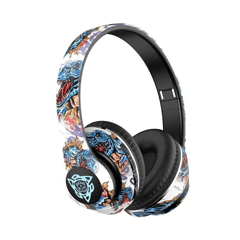 Wireless Bluetooth headset head-mounted design ABS material creative style