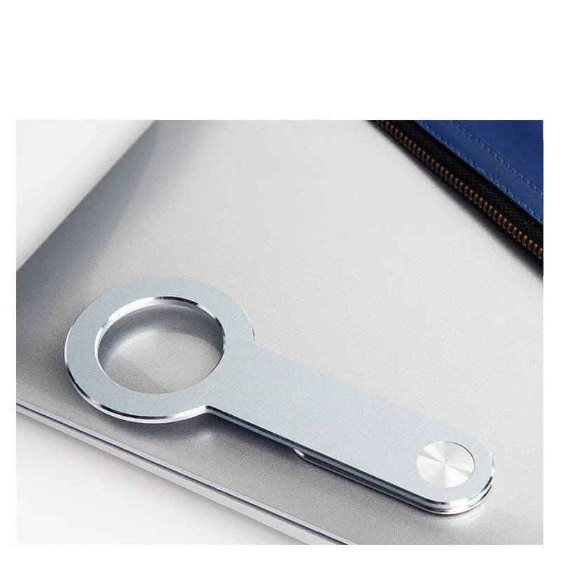 Silver aluminium alloy magnetic mobile phone holder for desk use