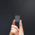 Black digital voice recorder with zinc alloy shell and USB connection port
