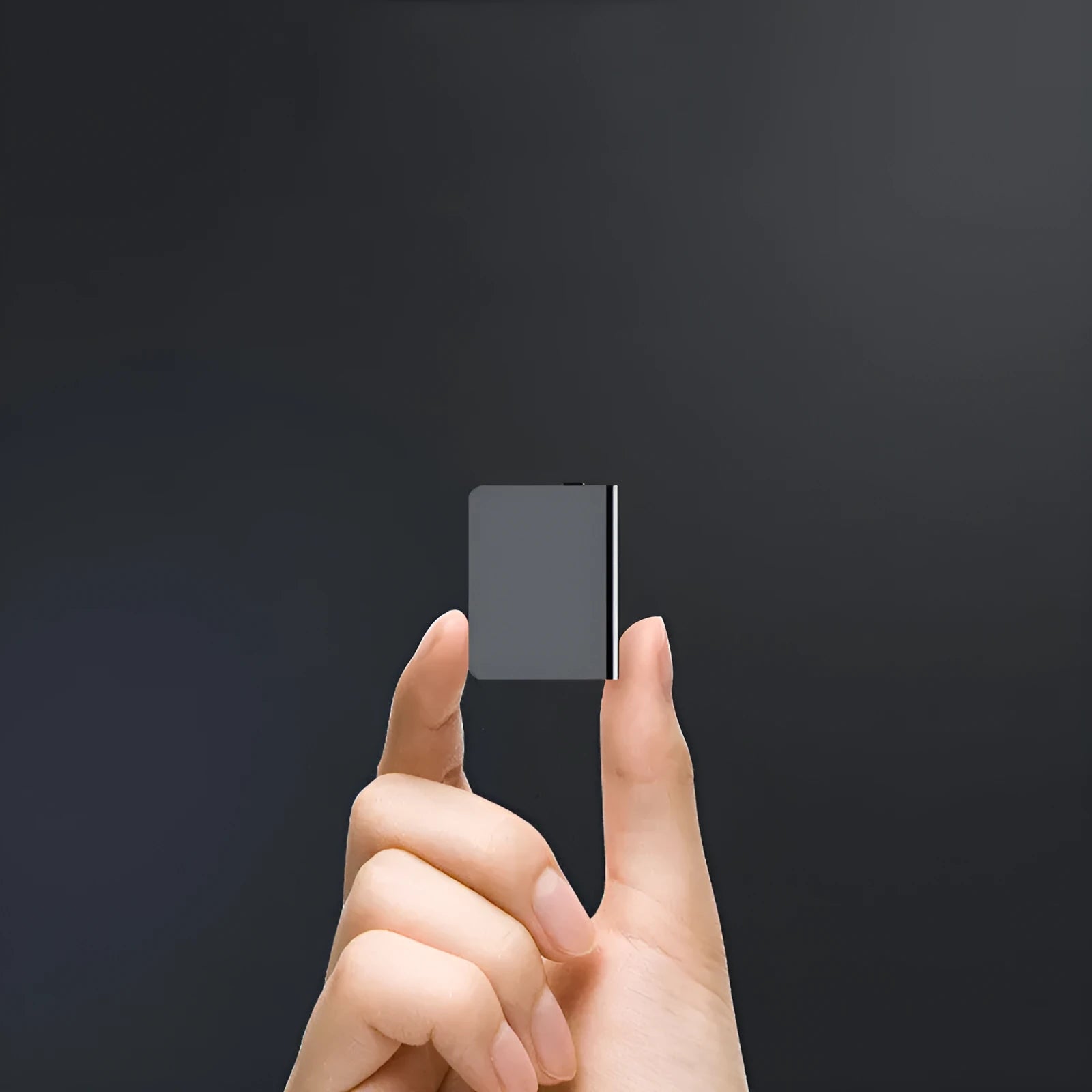 Black digital voice recorder with zinc alloy shell and USB connection port