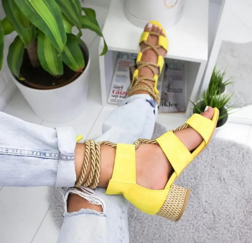 Women's suede platform sandals with front strap and ankle strap in various colours