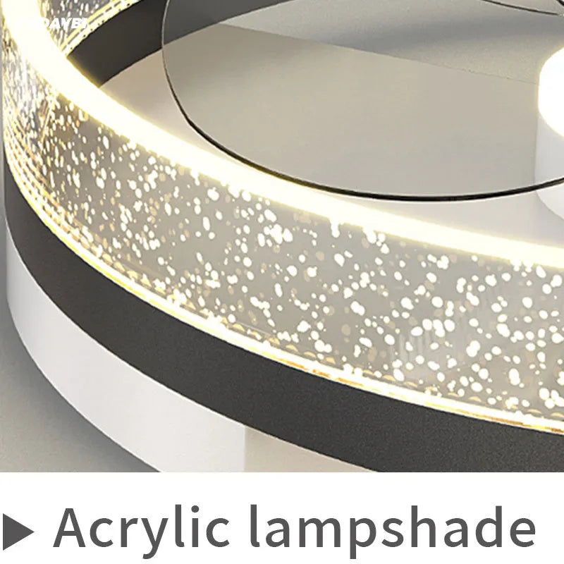 Simple modern Nordic ceiling lamp with fan for children's rooms in iron construction