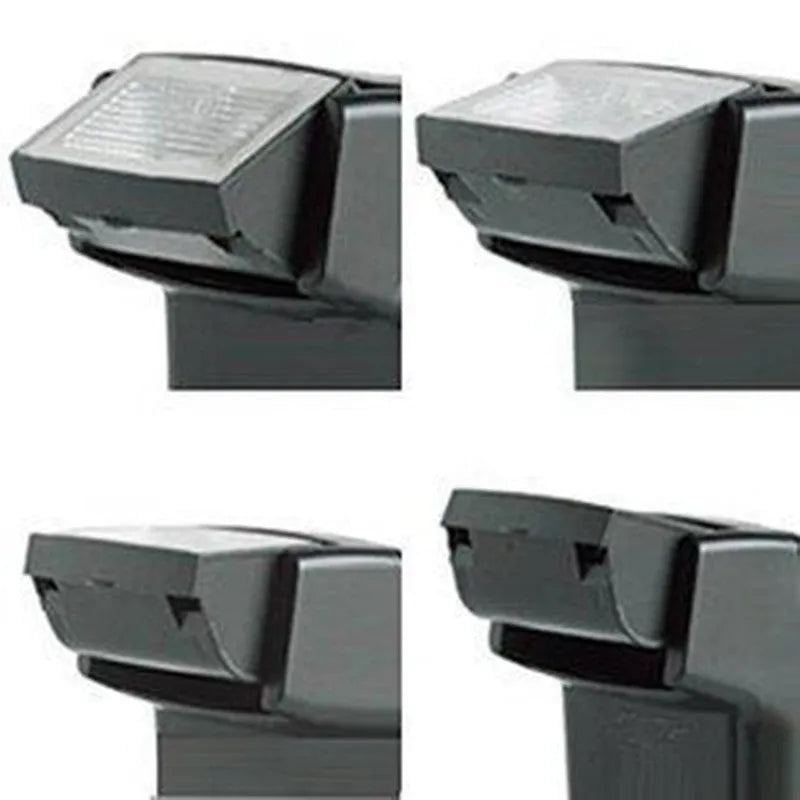 SLR camera flash accessory with tilting head shown on black background