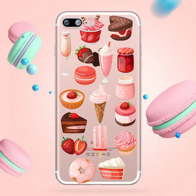 Custom transparent TPU phone case showing clear back design with multiple smartphone compatibility