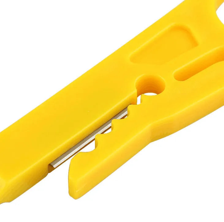 Yellow portable wire stripper tool with 0.6mm stripping diameter