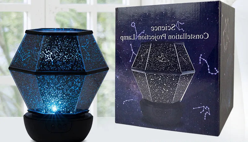 Children's rotating stars LED night light projecting dreamlike starlight patterns