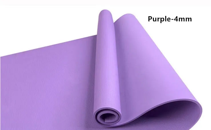 EVA yoga mat in blue colour showing 6mm thickness and textured anti-slip surface