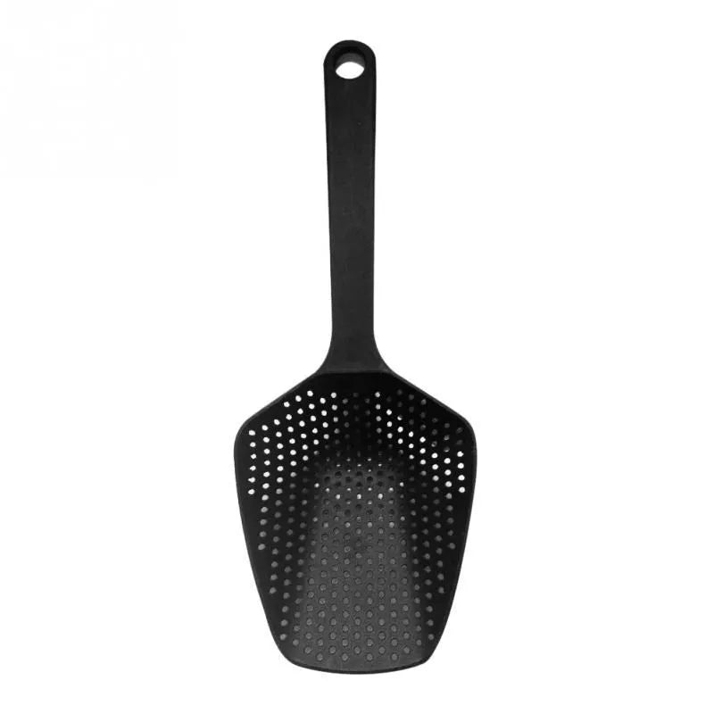 Large plastic kitchen colander scoop strainer in choice of five colours for draining foods