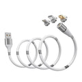 3A fast charging magnetic data cable with TPE coating, Type-C Apple Micro heads, black