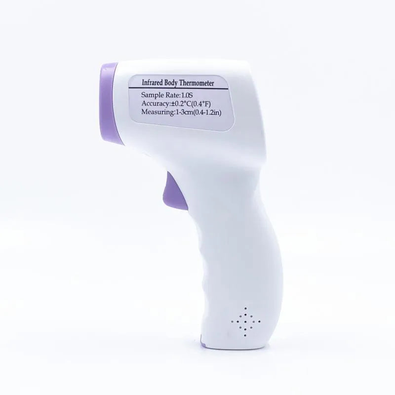 White digital non-contact thermometer with LCD display for temperature measurement