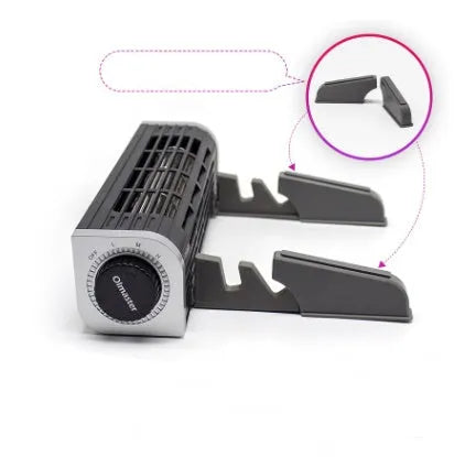 Black notebook cooling pad with two fans and an optional adjustable laptop support stand.