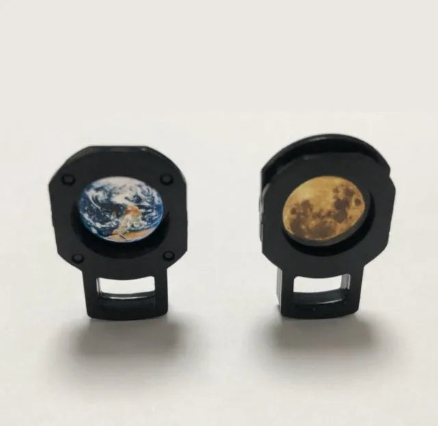 2 in 1 star projector showing Earth and Moon projection effects with adjustable hose bracket