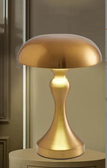 Metallic USB rechargeable desk lamp with touch control for white, warm and natural light