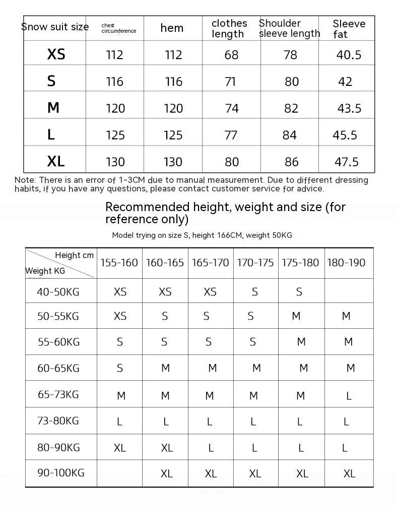 Unisex thin windproof waterproof ski suit in black, grey, yellow or liner colours for winter sports