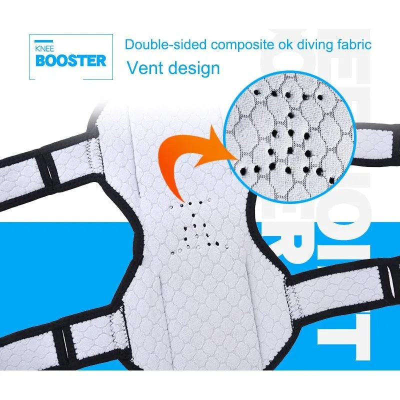 Adjustable knee brace with spring support system for mountaineering and sports activities