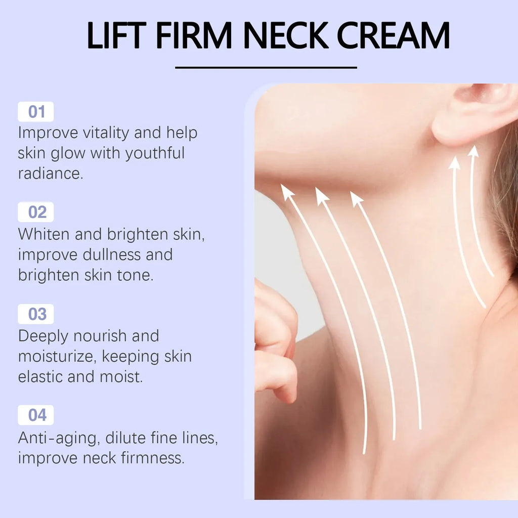 50g neck skin cream jar with hyaluronic acid and coffee extract for moisturising and firming