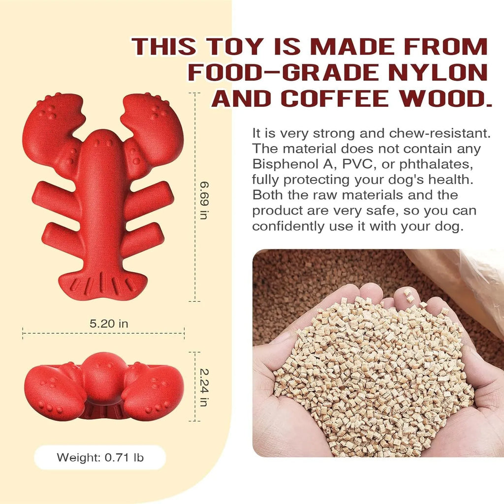Red large hard-wearing dog chew toy for aggressive chewers and big dogs on a white background.