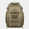 45L camouflage tactical backpack in khaki, 42L capacity, 600D polyester, outdoor travel and climbing use