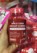 Bottle of apple cider vinegar gummy supplements containing 60 chewable tablets for adults