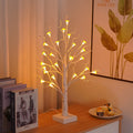 60cm tall white mushroom tree LED lamp with 24 small detachable flower lights