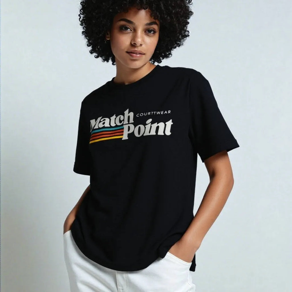 Black men's casual short sleeve t-shirt with a 3D digital printed pattern on the front.