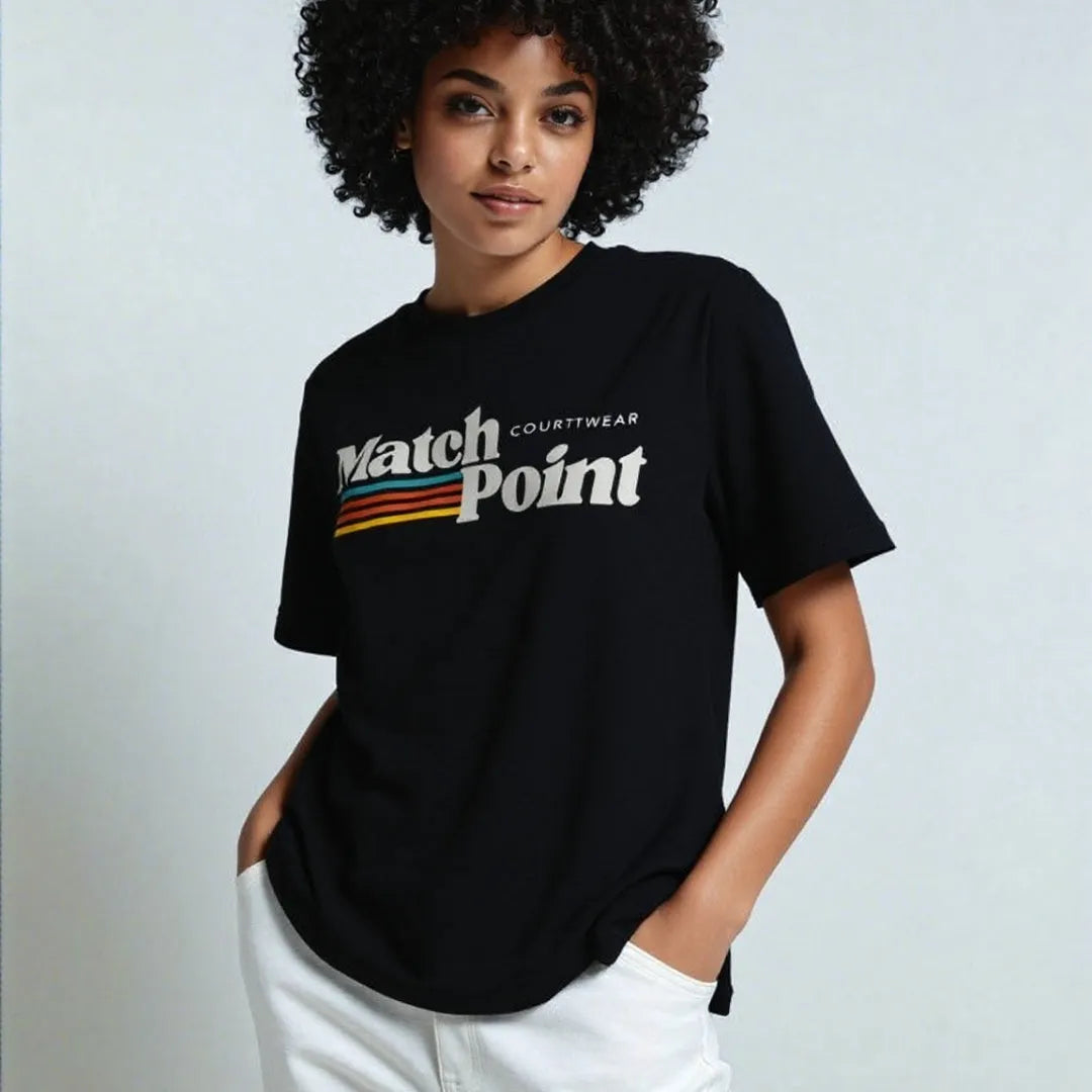 Black men's casual short sleeve t-shirt with a 3D digital printed pattern on the front.