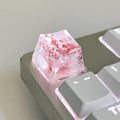 Resin starry sky design mechanical keyboard keycap in red, pink, green, violet colours for MX stems