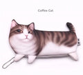 Cute cat design 3D printed makeup case travel organiser cosmetic bag