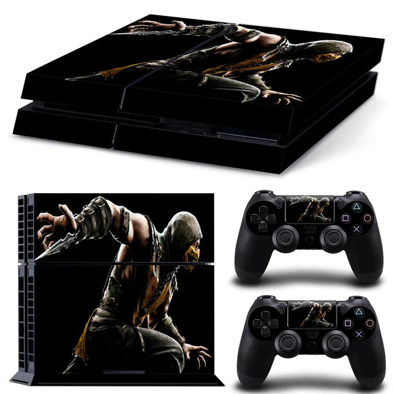 PS4 game console screen protector film with various printed style options.
