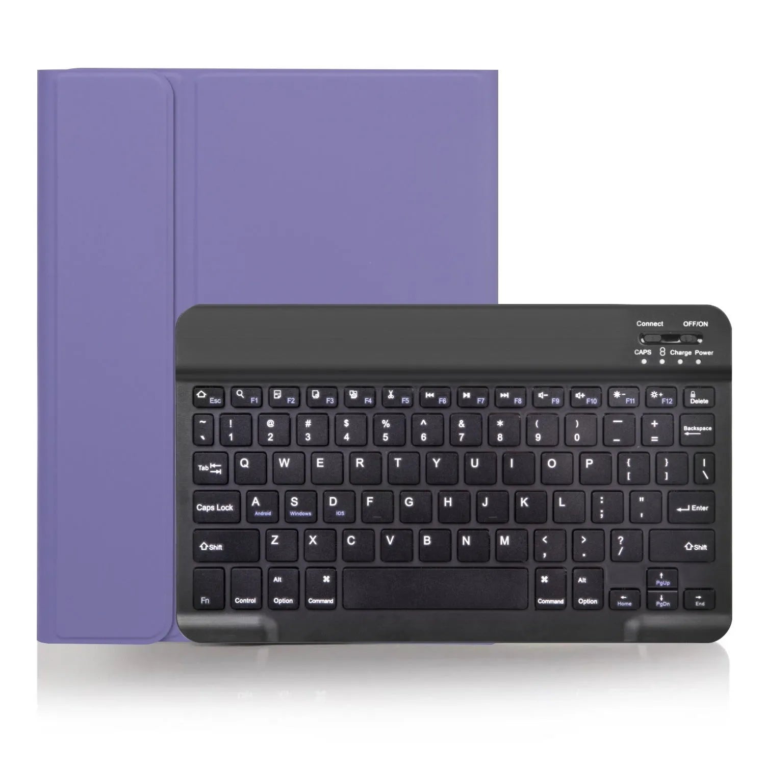 External Bluetooth keyboard with split leather case in green and black colour option