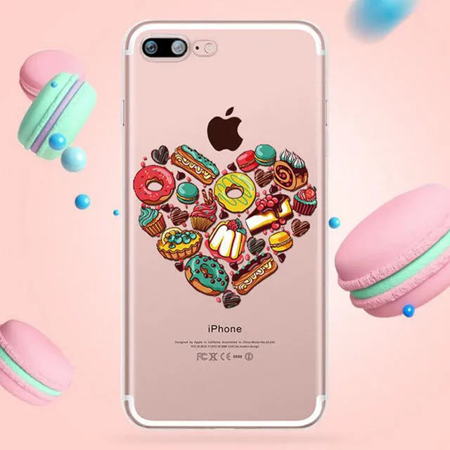 Custom transparent TPU phone case showing clear back design with multiple smartphone compatibility