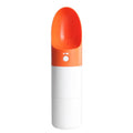 MOESTAR ROCKET portable pet water cup in white grey colour with 270ml capacity and one-button lock