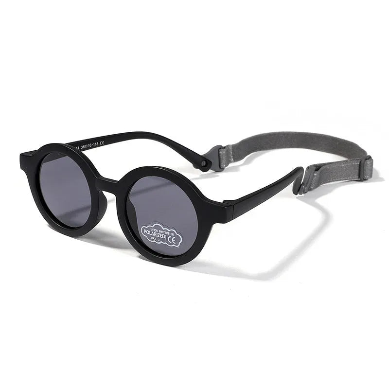Children's round-frame polarised sunglasses with UV400 protection for 0-3 year olds