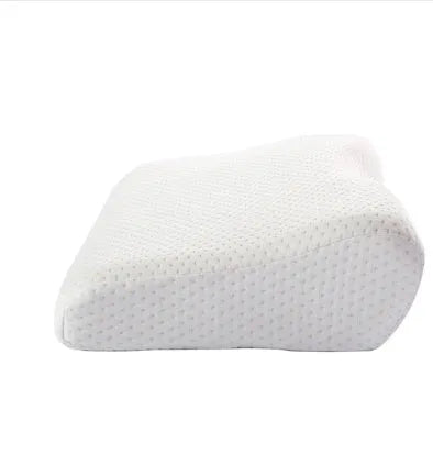 Blue butterfly-shaped cervical pillow with memory foam filling for neck support