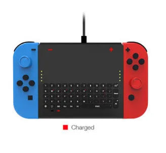 Black felt pouch case for Nintendo Switch open to show console compartment and five game card slots.