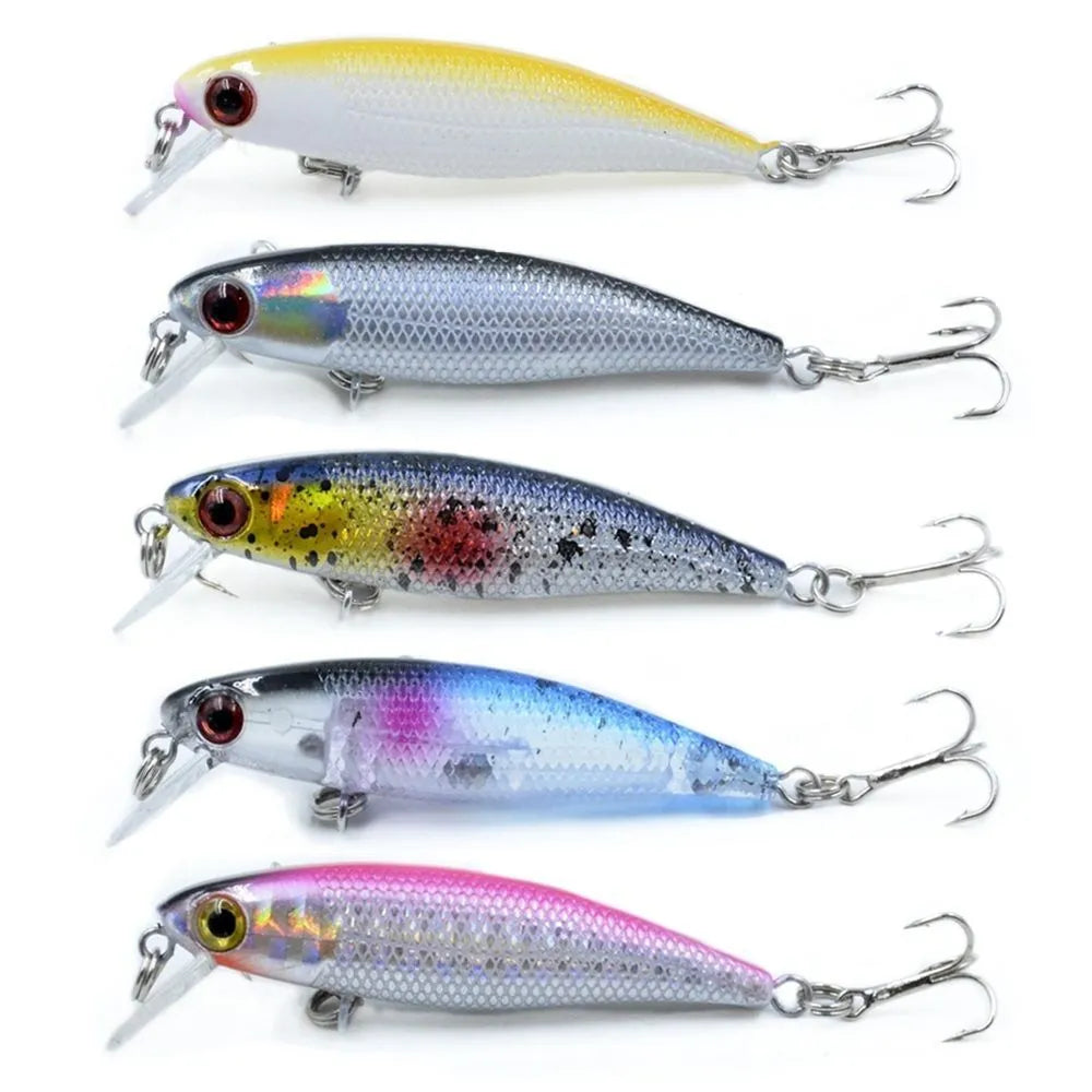Floating Xiaomino fake bait minnow lure in colour option A for ocean and freshwater fishing