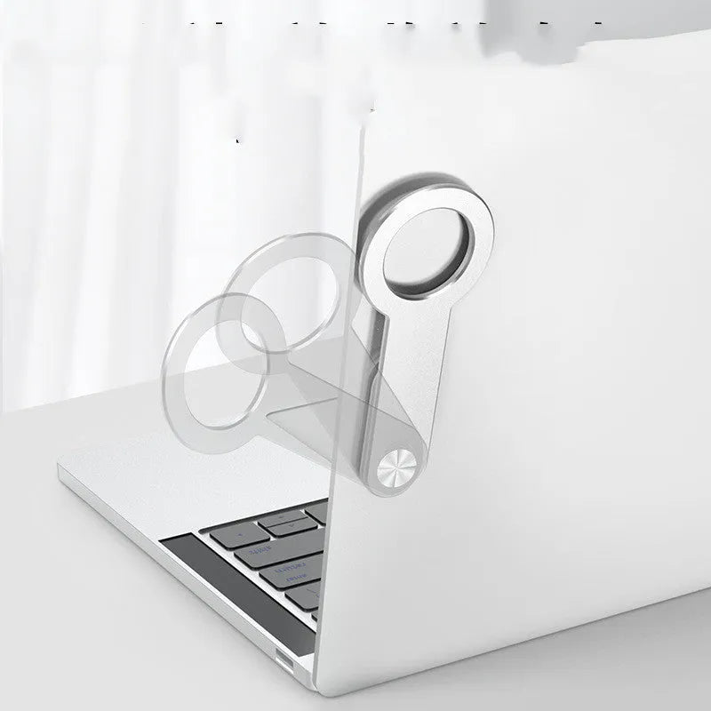 Silver aluminium alloy magnetic mobile phone holder for desk use