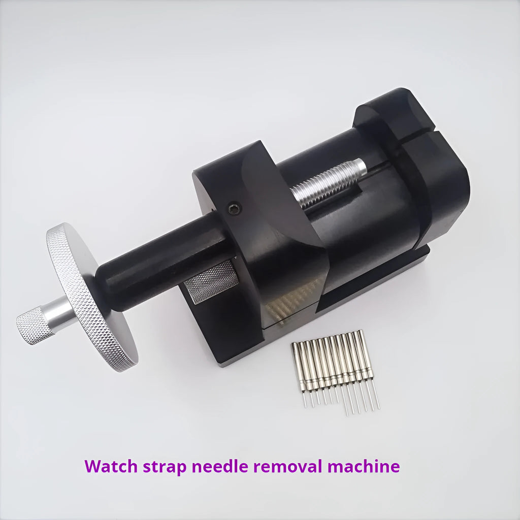 Watch strap removal tool kit with alloy steel construction and 12-piece set for watch repair