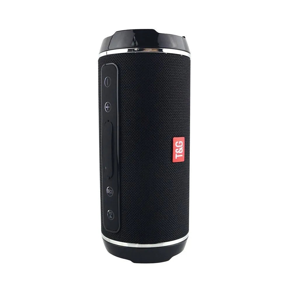 Fashion outdoor portable wireless bluetooth speaker with fm radio and tf card playback black