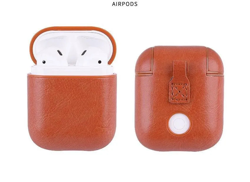 Leather charging case for Apple AirPods in four colour options